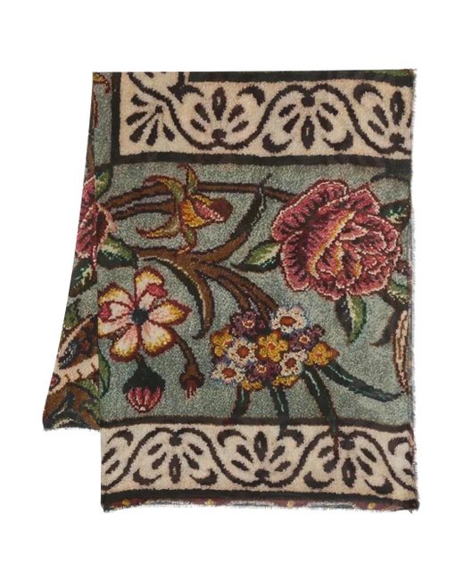Sciarpa Moca A Fiori di Faliero Sarti in Brown