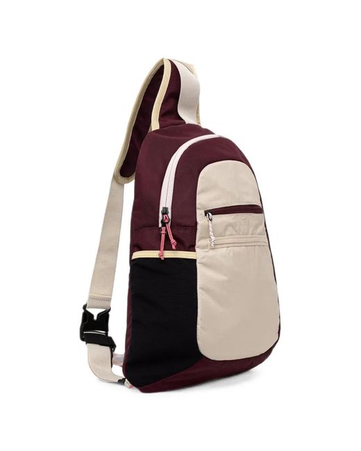Peak Performance White Colour-Block Zip-Up Backpack