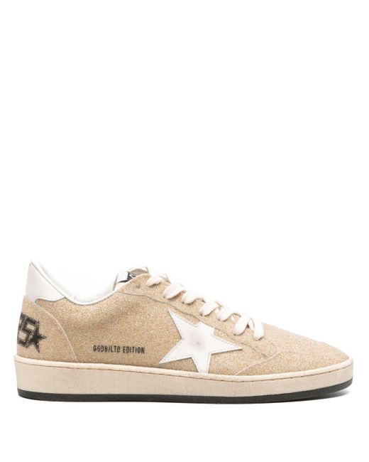 Golden Goose Deluxe Brand Natural Ball-star Crystal-embellished Sneakers