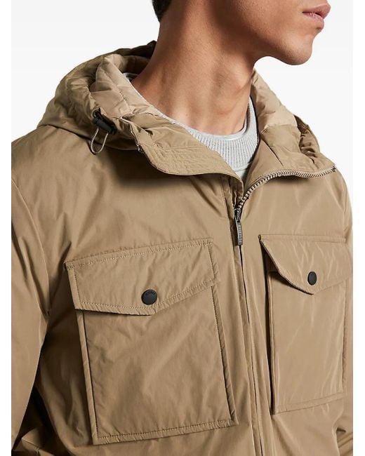 Giacca Con Cappuccio E Tasche di Peserico in Natural da Uomo