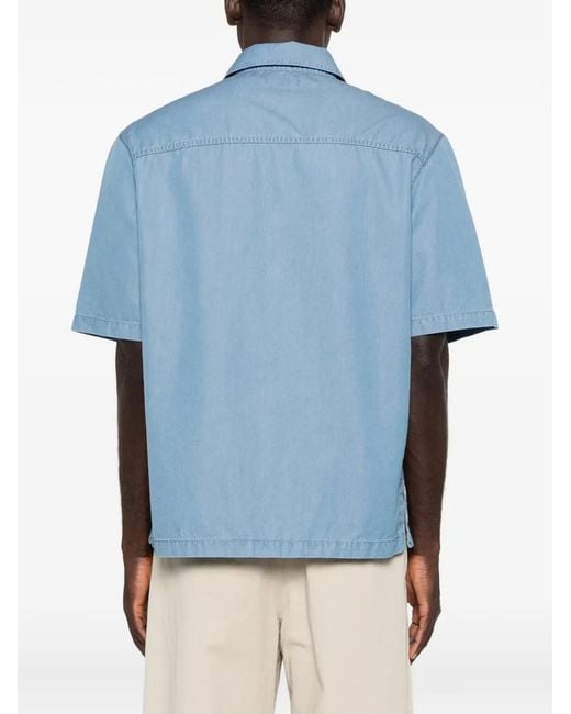 Sandro Blue Short-Sleeve Shirt for men