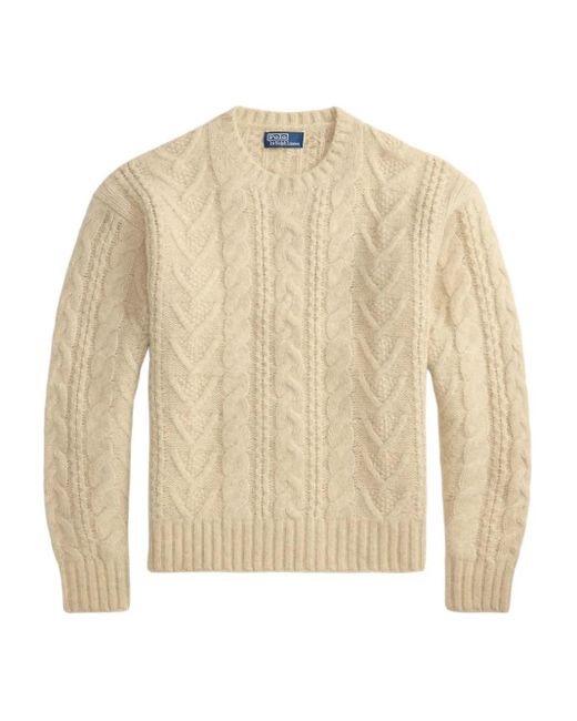 Polo Ralph Lauren Men's White Cable-Knit Sweater