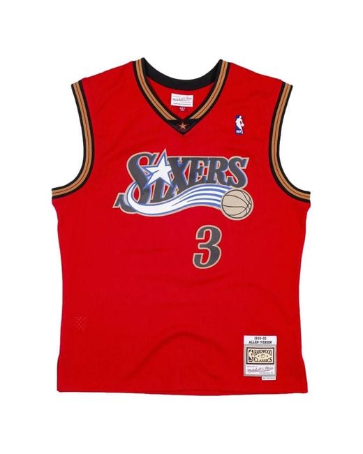 Mitchell & Ness Red Hiladelphia 76Ers Allen Iverson Vest for men