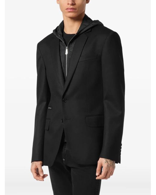 Philipp Plein Black Single-Breasted Blazer for men