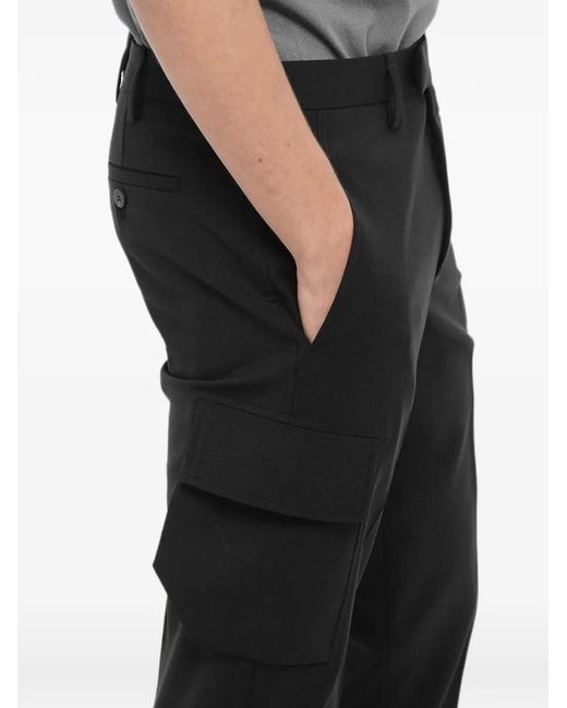 Neil Barrett Black Skinny-Fit Belt-Loop Cargo Pants for men
