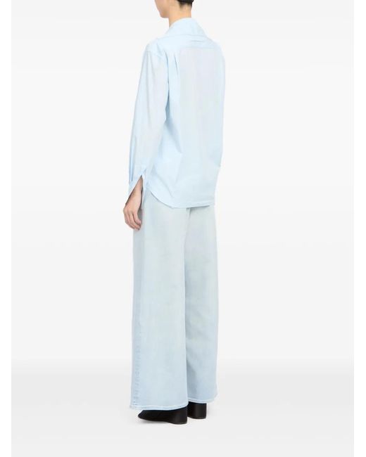 MM6 by Maison Margiela Blue Long-Sleeves Shirt