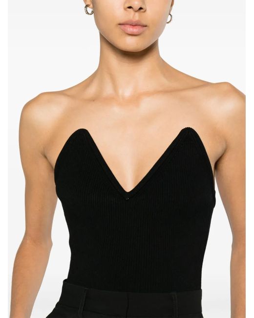 Coperni リブニット ビスチェトップ Black