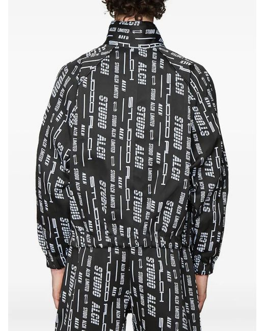 STUDIO ALCH Gray Logo-Motif Track Jacket for men