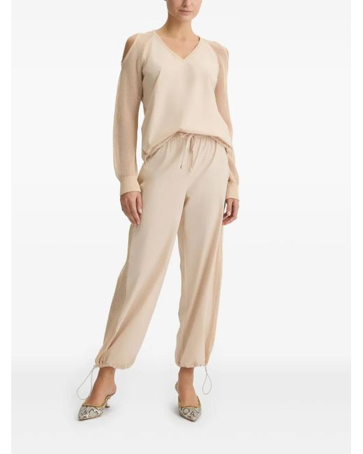 Liu Jo White Drawstring Trousers