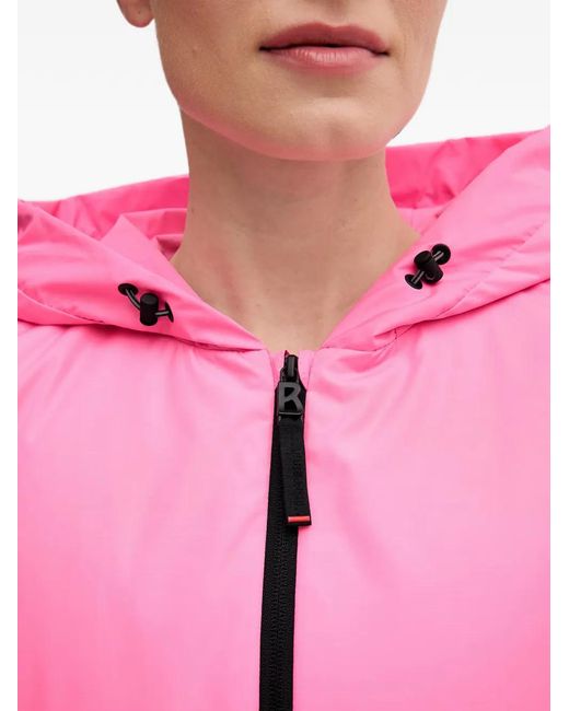 Bogner Fire + Ice Pink Hooded Logo-Patch Jacket