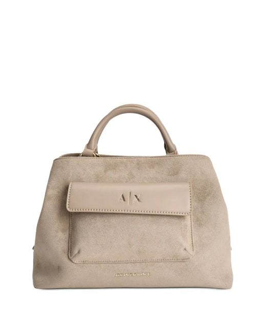 ARMANI EXCHANGE Natural Flap Shoulder Bag