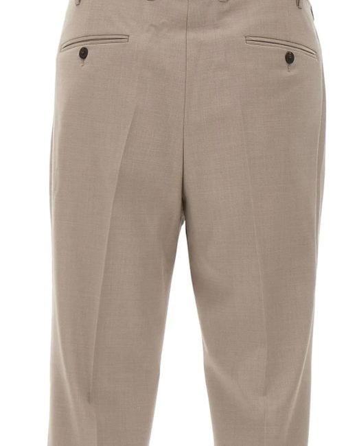 Pantalon À Plis Devore pour homme en coloris Gray