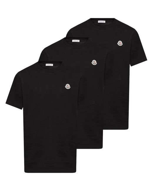 Moncler Black T-Shirts And Polos for men