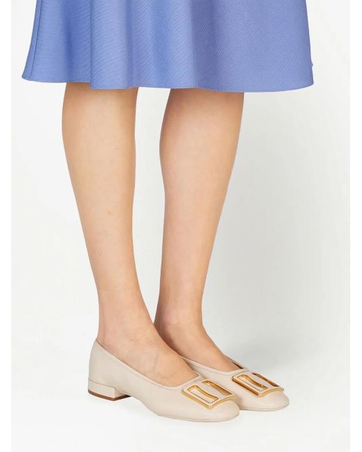 Ferragamo Natural Ballerines À Boucle