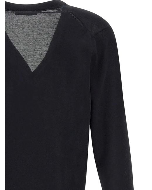 FILIPPO DE LAURENTIIS Blue V-Neck Button-Up Cardigan for men