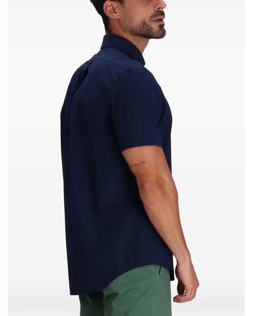Polo Ralph Lauren Blue Logo-Embroidered Short-Sleeve Shirt for men