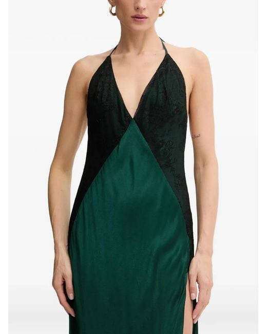 Bardot Estrella Lace-Detail Side-Slit Maxi Dress in Green | Lyst UK Bardot Estrella Lace-Detail Side-Slit Maxi Dress in Green | Lyst UK