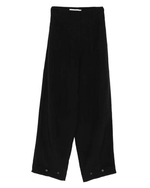 Rohe Black Button-Cuffed Trousers