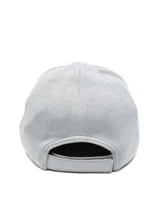 Eleventy White Logo Baseball Cap for men