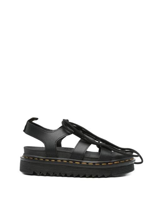 Dr. Martens Black Nartilla Lace-Up Sandals
