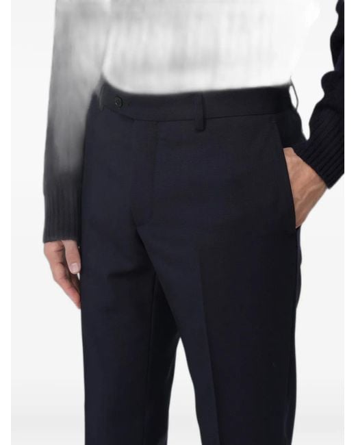 Fay Blue Virgin Wool Tailored Trousers for men