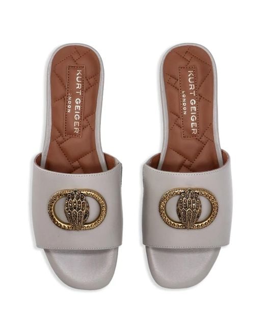 Kurt Geiger Gray Chelsea Flat Sandals