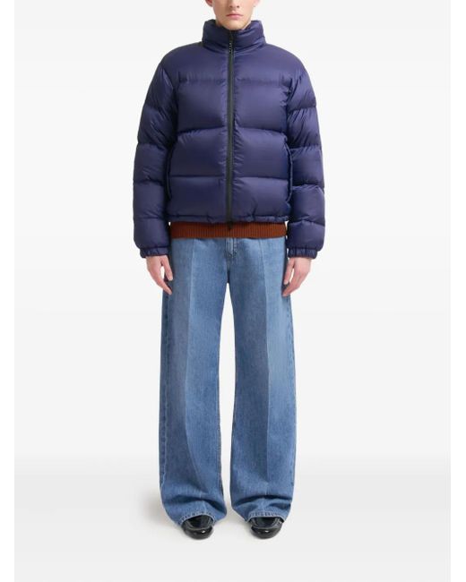 Marni Blue Two-Tone Quilted Jacket for men