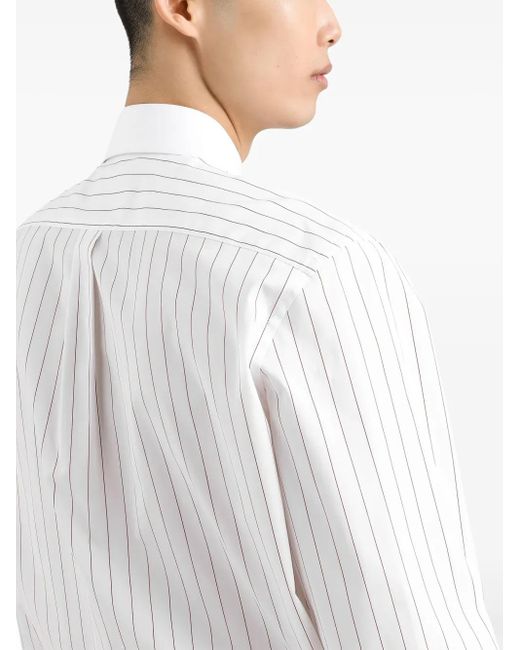 Dolce & Gabbana White Crystal-Embellished Shirt for men
