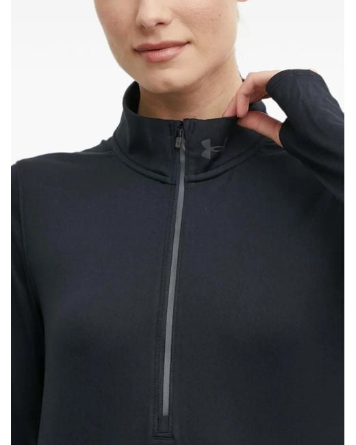Under Armour Black Ua Launch Pro Thumbhole Zip-Detail Sweatshirt