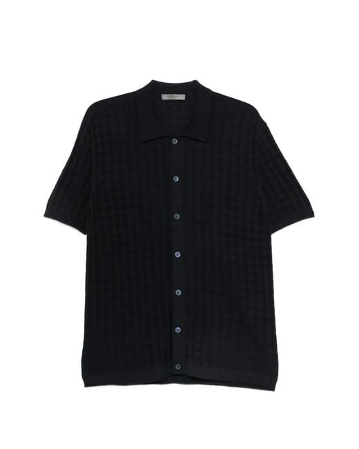 Corneliani Black Pointed-Collar Shirt for men