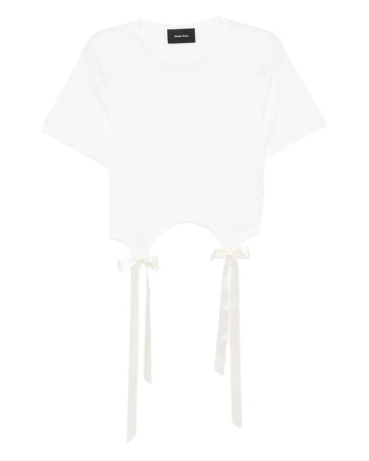 Simone Rocha White Lyocell T-Shirt