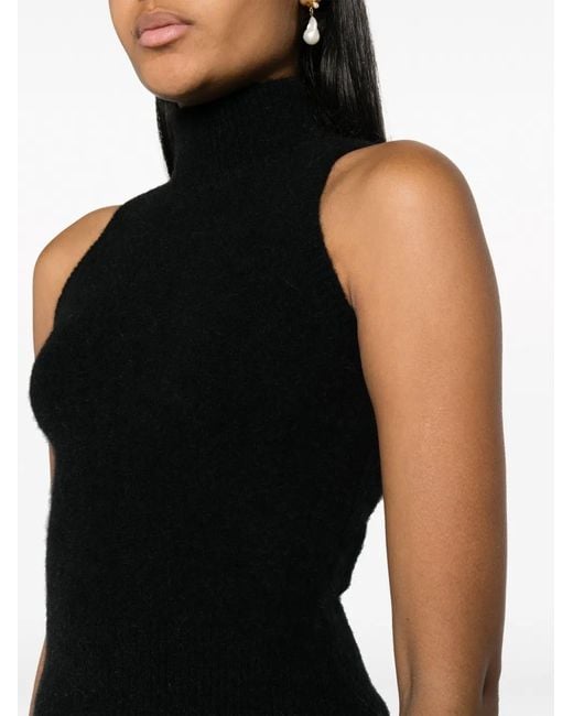 Patou Black High-Neck Knitted Top
