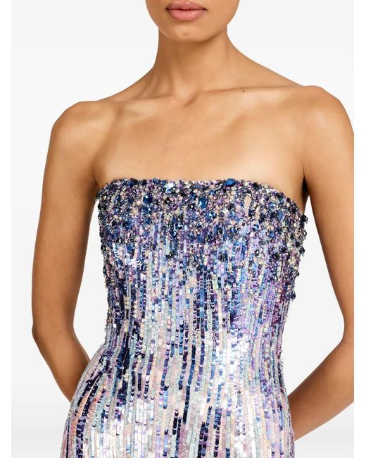 Jenny Packham Pink Honesty Sequin-Embellished Maxi Dress