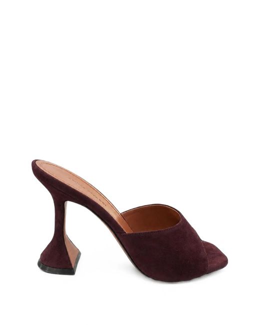AMINA MUADDI Brown Lupita Suede Sandals