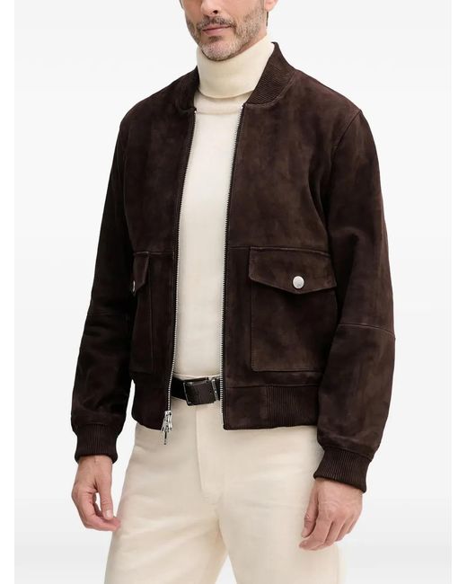 Michael Kors Black Zip Leather Jacket for men