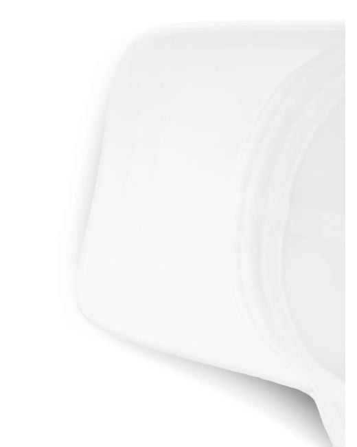 Karl Lagerfeld White Logo-Embroidered Baseball Cap for men