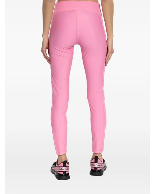 Versace Jeans Couture Pink Legging À Logo