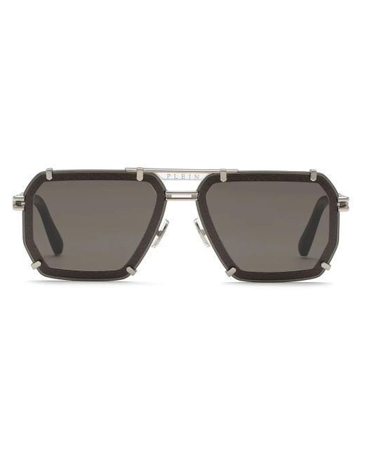 Philipp Plein Gray Plein Legacy Sunglasses for men