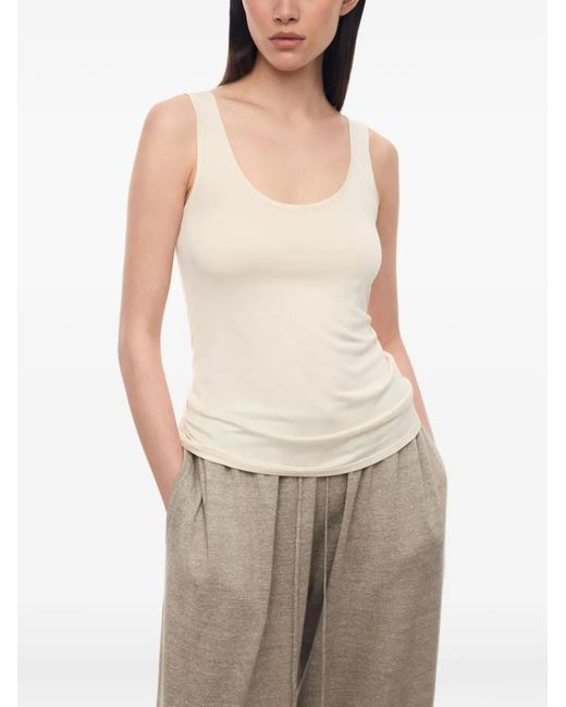 12 STOREEZ White Cassiopeia Scoop-Neck Tank Top