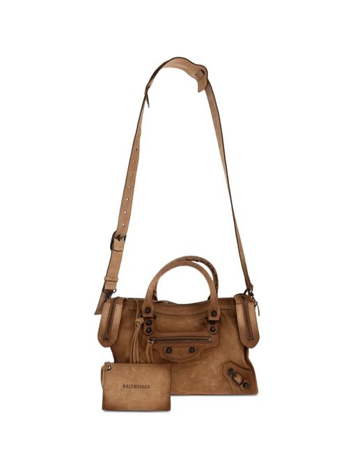 Balenciaga Natural Small Le City Leather Tote Bag