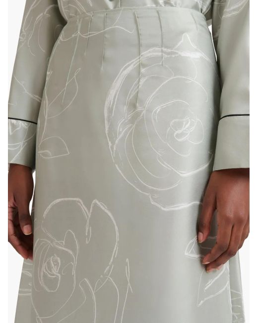 Marni Midi-Jurk Met Bloemenprint in het Gray