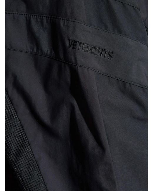 Vetements Blue Mesh Panel Jacket