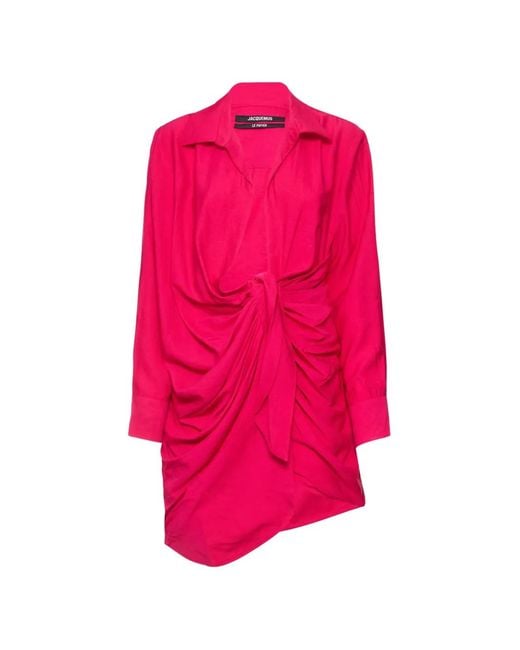 Jacquemus Pink Robe La Robe Bahia Courte
