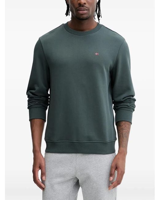 Napapijri Green Balis Logo-Patch Sweatshirt for men