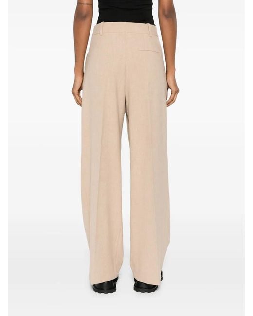 By Malene Birger Natural Cymbaria High-Waist Palazzo Pants