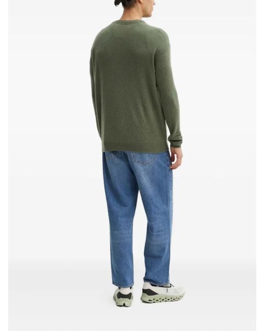 American Vintage Green Raxow Round-Neck Wool-Blend Sweater for men