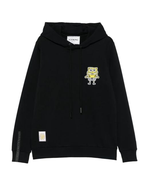 Iceberg X SpongeBob Hoodie mit grafischem Print in Black für Herren