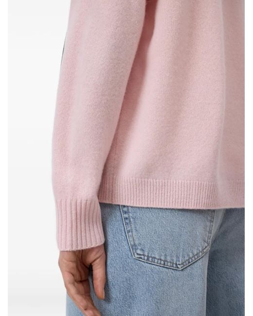 Closed Pink Roll-Neck Long-Sleeve Sweater