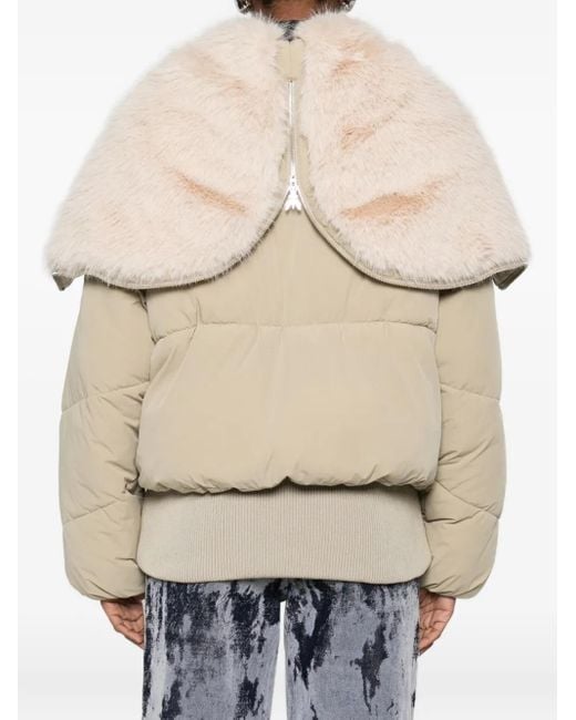 Patrizia Pepe Natural Zip-Up Bomber Jacket