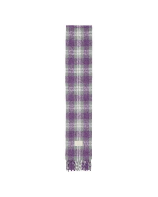 Acne Purple Schal Mit Fransen